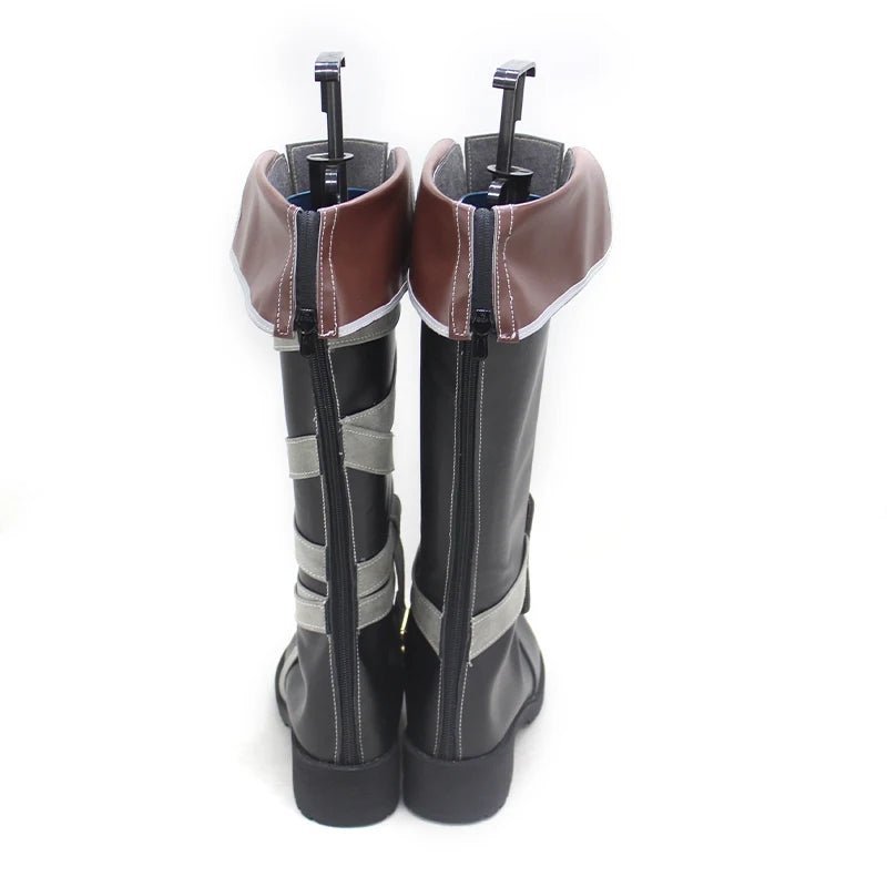 Botas Altas de Cosplay Vi do Jogo LOL - Botas Pretas Elegantes para Homens e Mulheres - Estrela Cosplay