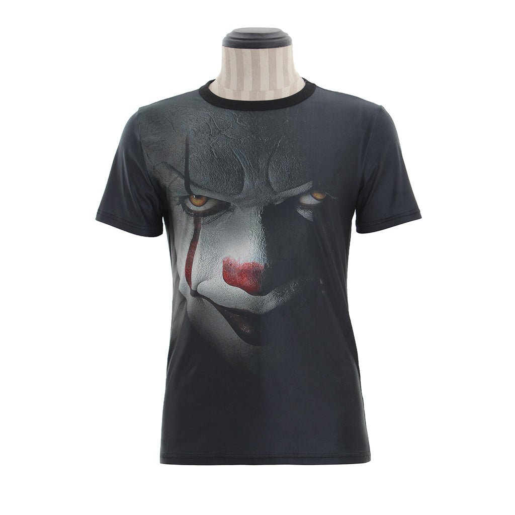 Camiseta Manga Curta Pennywise - It: Capítulo Um - Fantasia de Cosplay - Estrela Cosplay