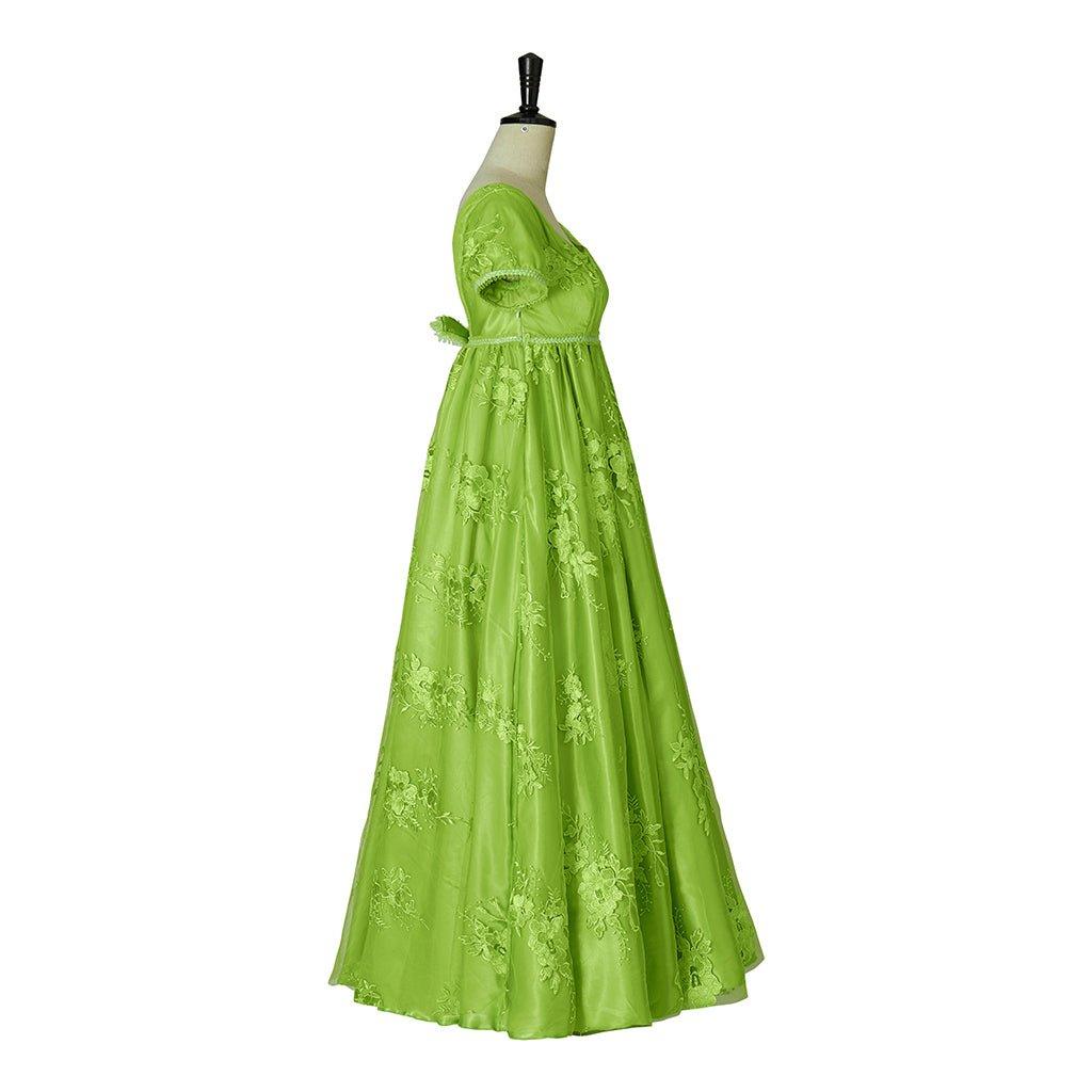 Vestido de Cosplay Bridgerton Verde Império - Elegância da Era da Regência - Estrela Cosplay