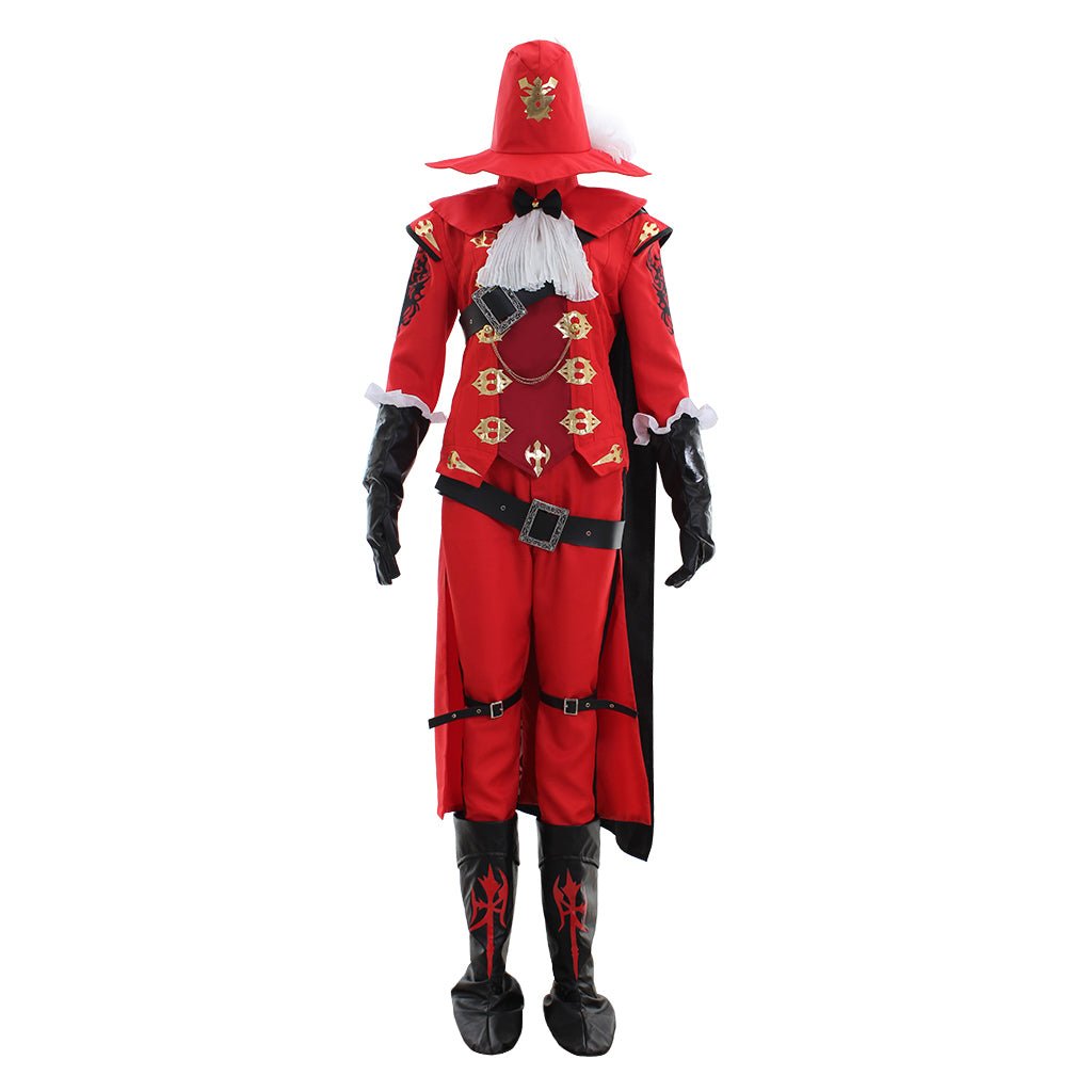 Traje de Cosplay de Red Mage de FFXIV | Uniforme de Combate Elegante Conjunto Completo para Gamers - Estrela Cosplay