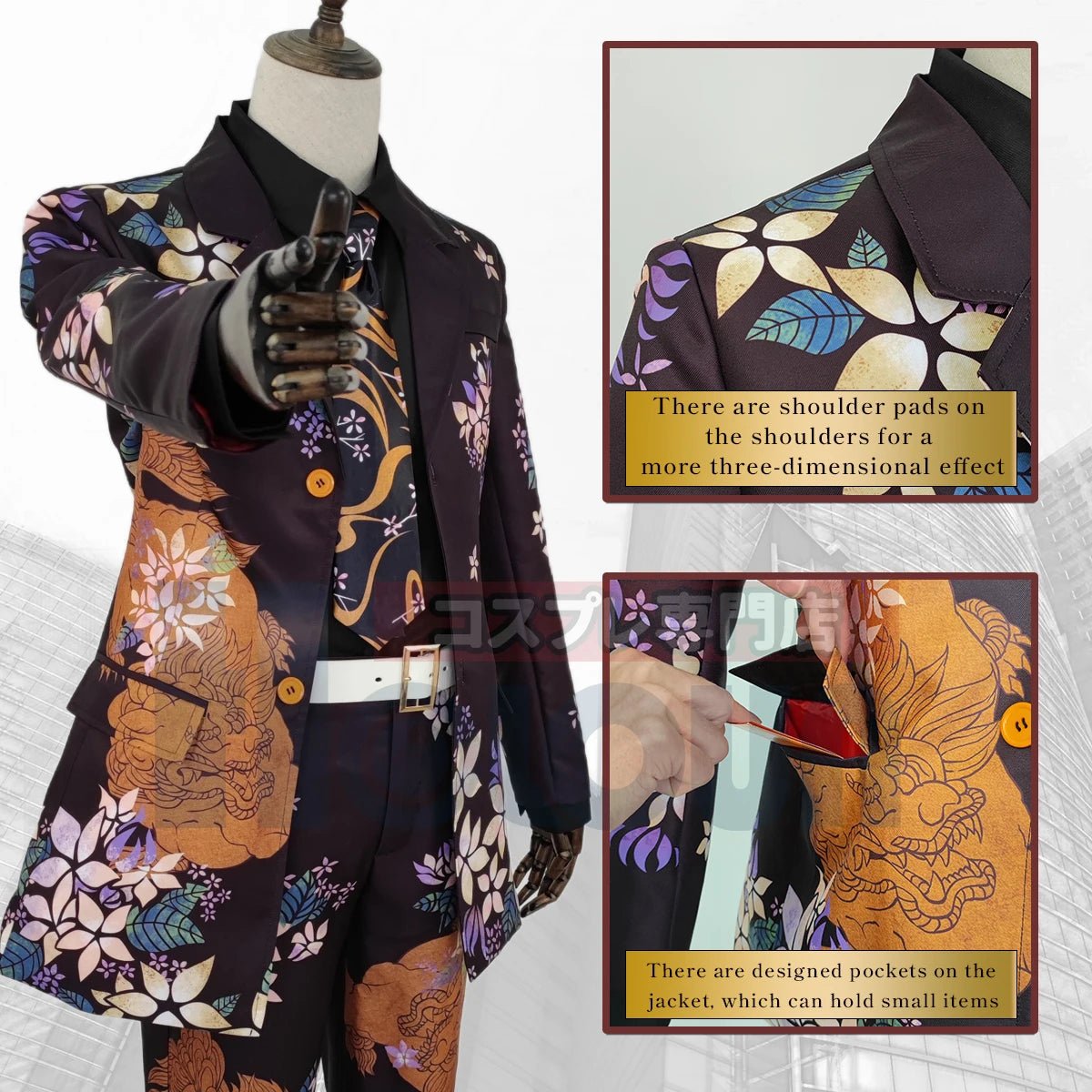 Fantasia de Cosplay Tokyo Revengers Uniforme Preto Kirin Mikey para Halloween Natal - Estrela Cosplay