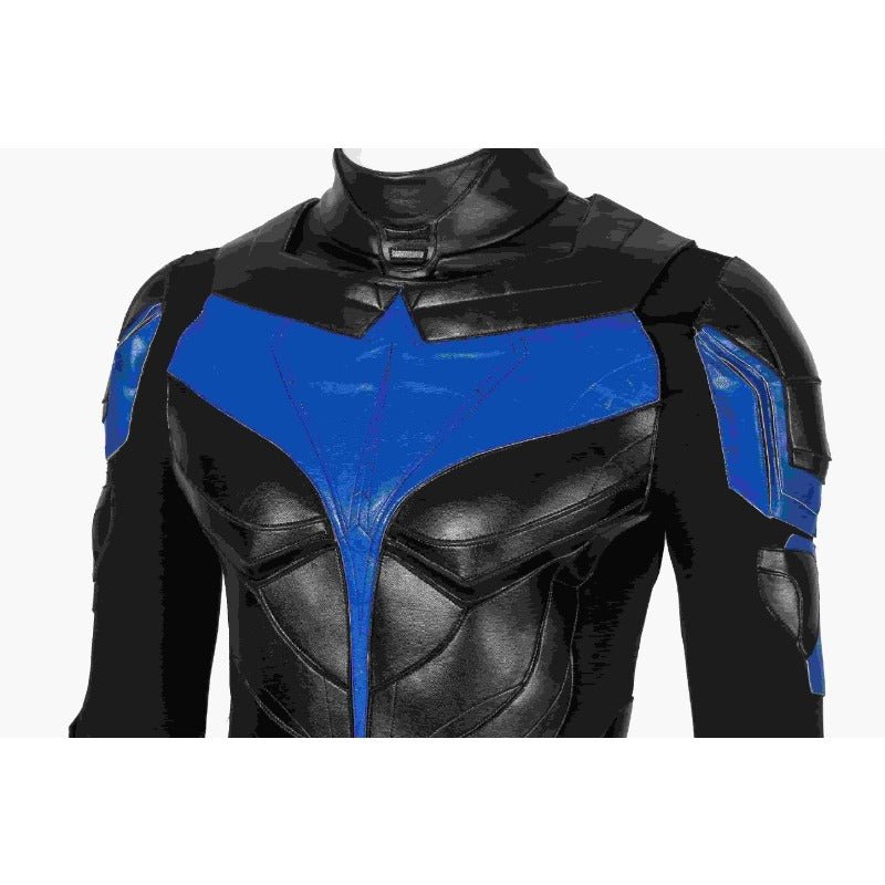 Fantasia de Couro Sintético Nightwing dos Titãs para Halloween e Convenções - Estrela Cosplay
