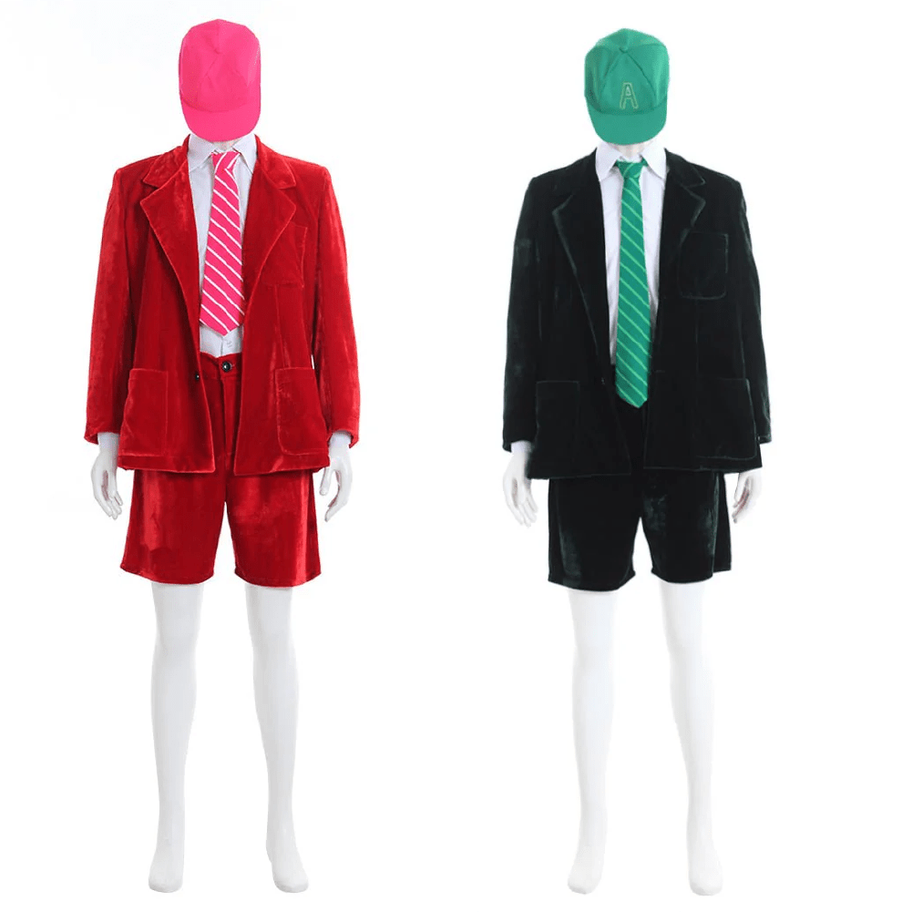 Fantasia de Cosplay AC/DC Angus Young – Conjunto de Casaco de Veludo e Calções para Homens e Mulheres - Estrela Cosplay
