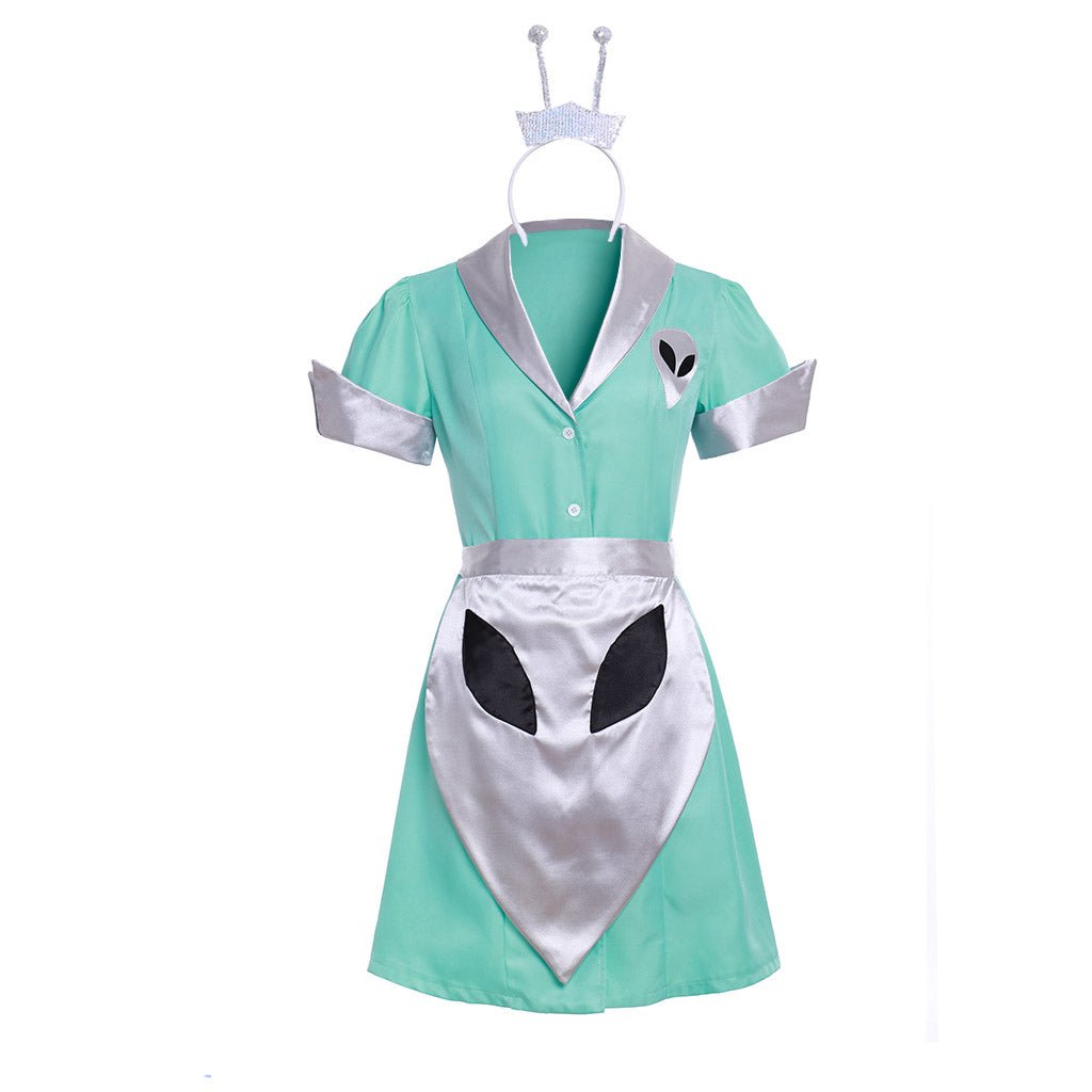 Uniforme de Empregada do Crashdown Cafe Roswell Cosplay | Vestido de Empregada Liz Parker | Halloween Uniforme Alienígena - Estrela Cosplay