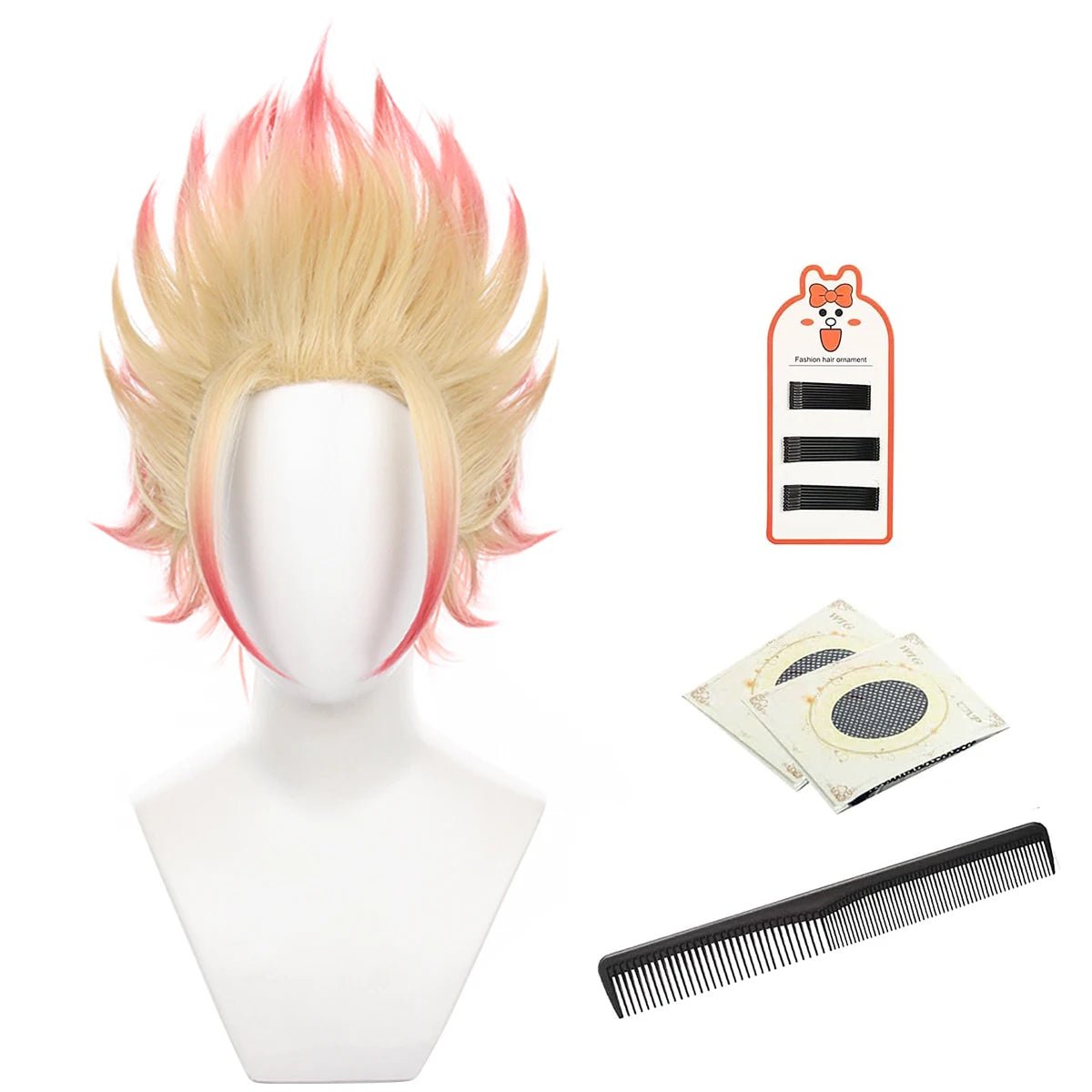 Peruca Cosplay Shidou Ryusei Blue Lock Futebol Rosa Sintética Ajustável Resistente ao Calor - Estrela Cosplay