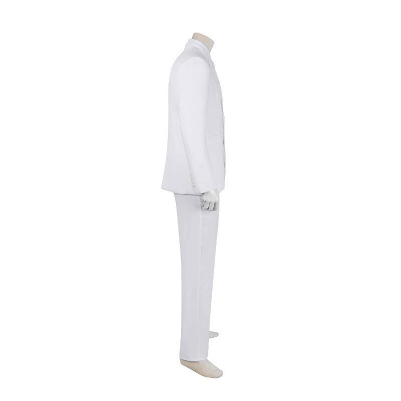Traje de Cosplay Joker 2 Arthur Fleck Branco - Conjunto Completo Terno, Camisa, Colete, Calça, Gravata - Estrela Cosplay