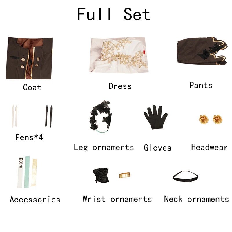 Vestido de Cosplay Himeko Honkai Star Rail para Mulher - Festa, Halloween, Carnaval - Estrela Cosplay