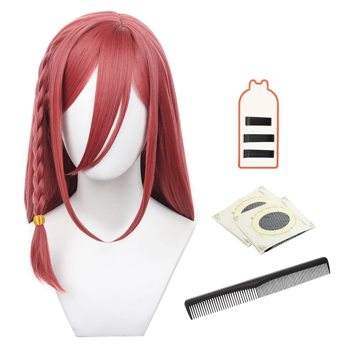 Peruca de Cosplay Chigiri Blue Lock Estilo Árabe Rosa Rede Fibra Sintética Tamanho Ajustável Halloween Natal - Estrela Cosplay