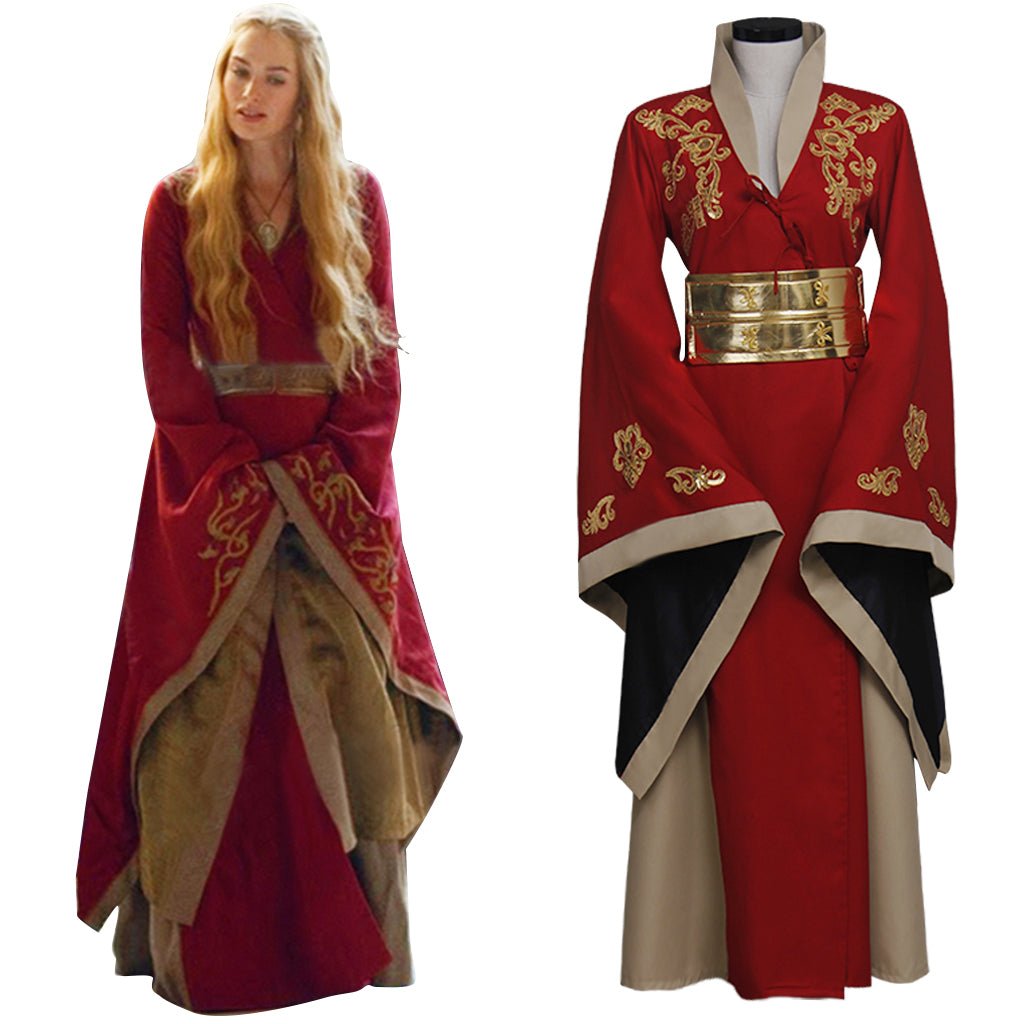 Vestido Cosplay Rainha Cersei Lannister Game of Thrones Vermelho para Mulheres - Estrela Cosplay