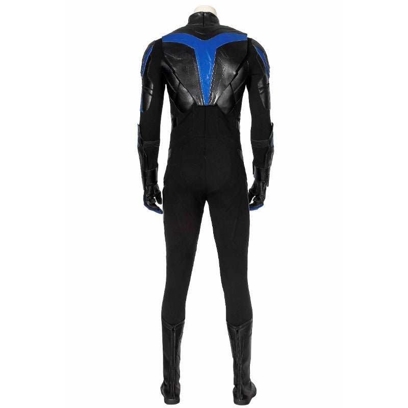 Fantasia de Couro Sintético Nightwing dos Titãs para Halloween e Convenções - Estrela Cosplay