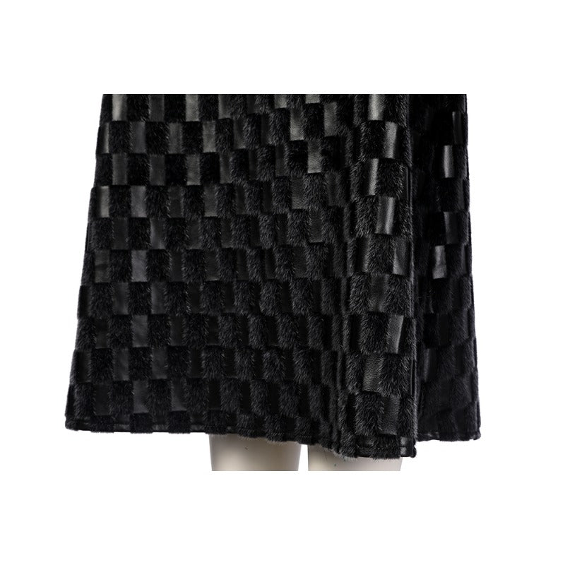 Fantasia Cruella Deville Halloween Mulher Vestido com Jaqueta de Couro Preta e Peruca - Estrela Cosplay