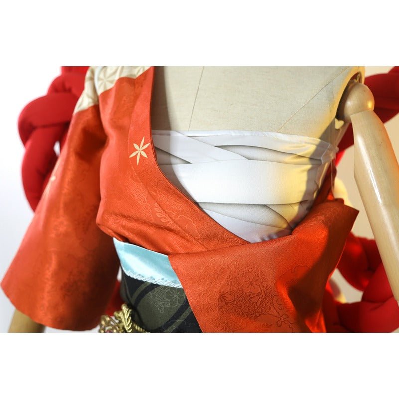 Fantasia de Yoimiya Genshin Impact - Quimono com Peruca - Estrela Cosplay