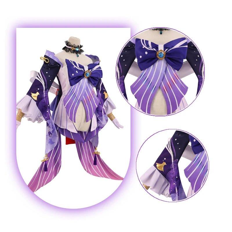Fantasia de Cosplay de Kokomi de Genshin Impact - Sangonomiya Kokomi - Vestido Completo com Acessórios para Mulheres - Estrela Cosplay