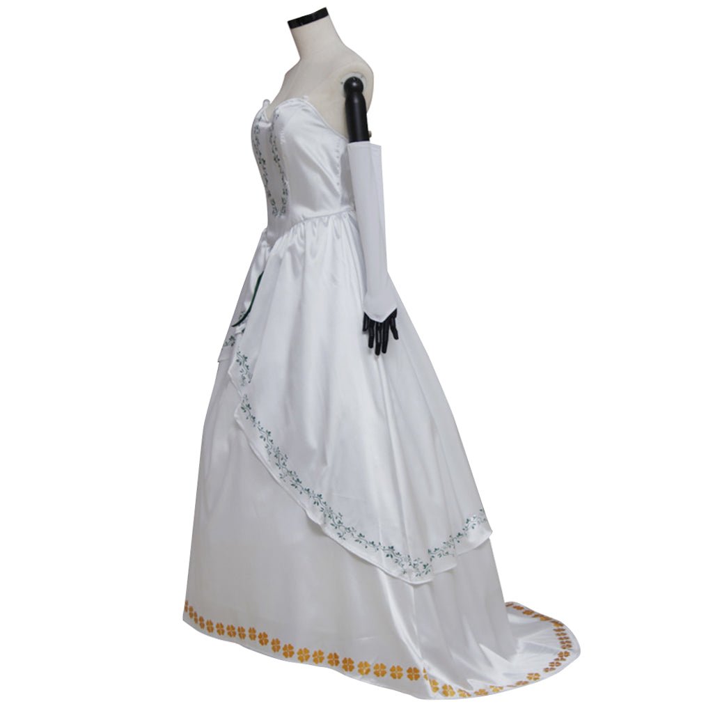 Fantasia de Princesa Garnet de Final Fantasy IX – Vestido de Noiva Branco para Mulheres Adultas - Estrela Cosplay