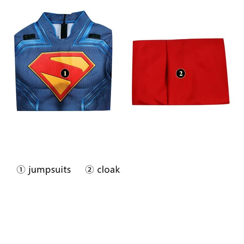 Fantasia de Cosplay Superman Legado Clark Kent Macacão Herói com Capa para Halloween - Estrela Cosplay