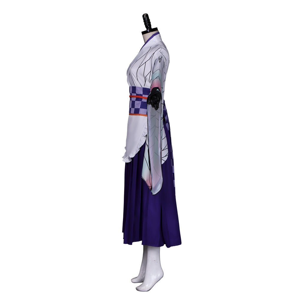 Vestido de Avental Lolita Kochou Shinobu de Demon Slayer: Kimetsu no Yaiba - Cosplay - Estrela Cosplay