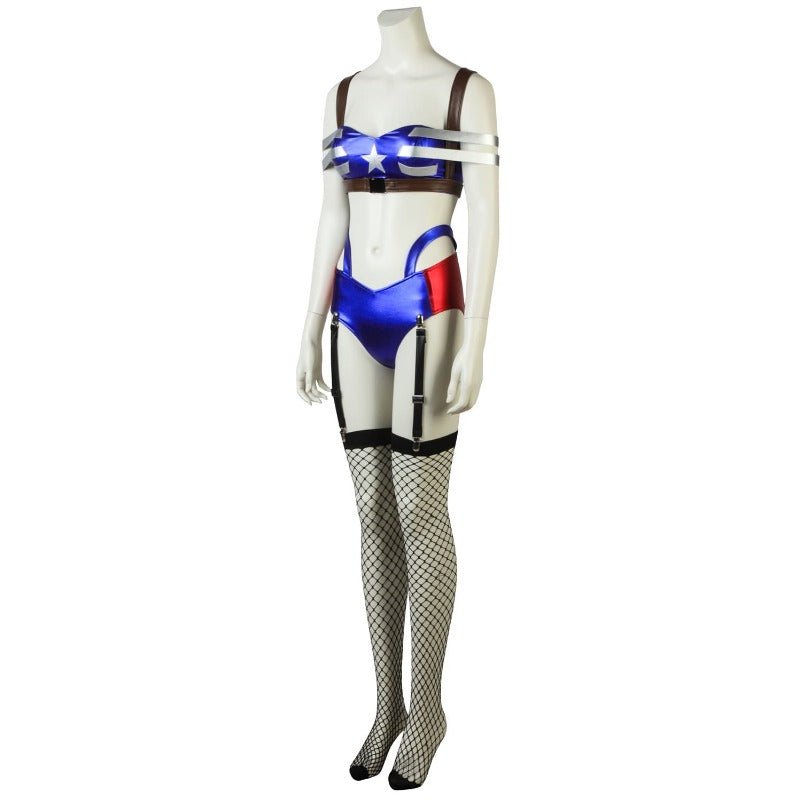 Fantasia de Capitã América Super Heroína para Mulheres - Cosplay e Halloween - Estrela Cosplay