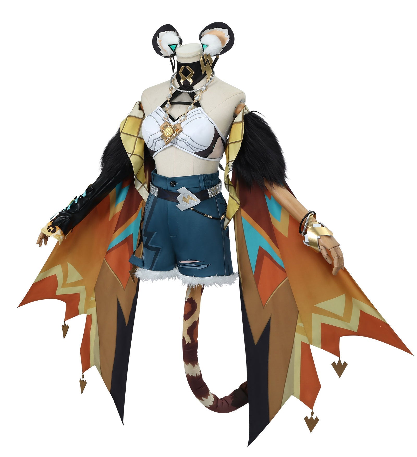 Fantasia de Cosplay Genshin Impact Natlan - Roupa de Patinadora Pantera Xilonen - Estrela Cosplay
