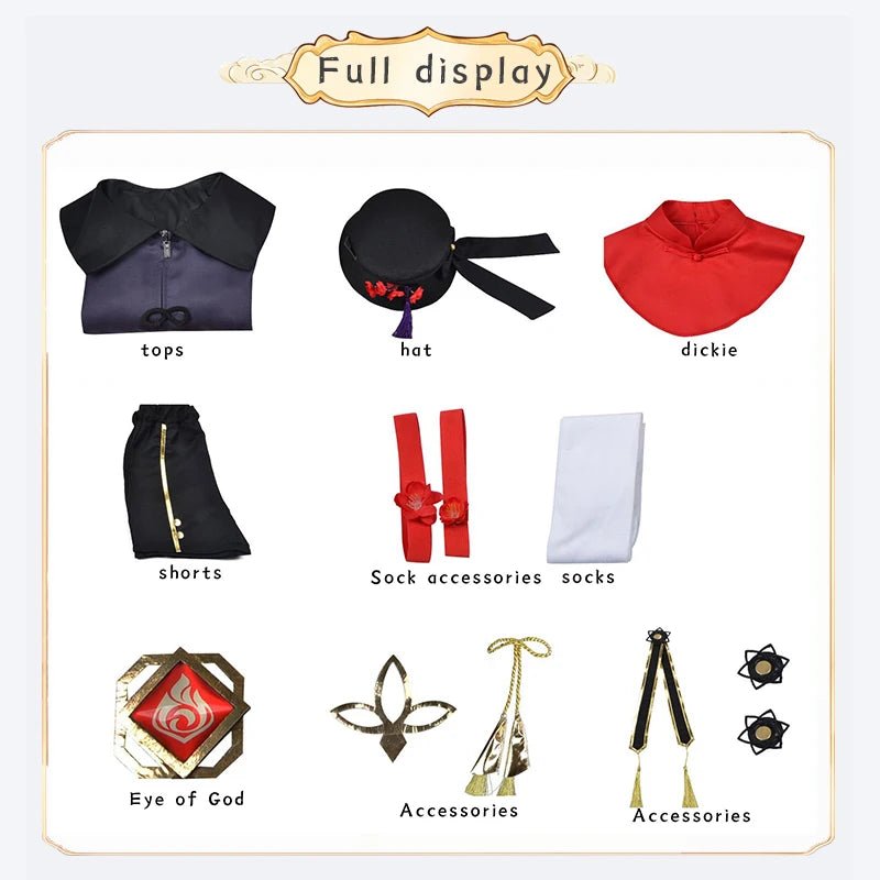 Fantasia de Hu Tao de Genshin Impact - Perfeita para Roleplay de Anime para Fãs - Estrela Cosplay