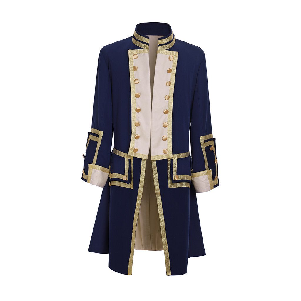 Casaco Colonial Real do Século 18 - Uniforme Masculino Inspirado em George Washington - Estrela Cosplay