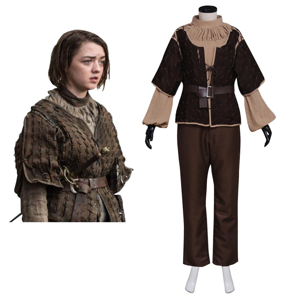 Fantasia de Arya Stark para Mulheres e Meninas - Conjunto Completo para Halloween e Carnaval - Estrela Cosplay