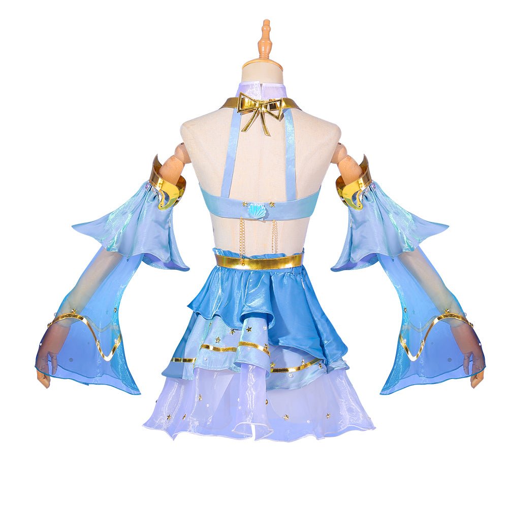 Fantasia de Seraphine de League of Legends - Ocean Song Roupa de Banho, Traje para Festa de Halloween - Estrela Cosplay