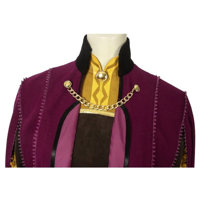 Vestido de Princesa Anna Rainha do Gelo 2 Cosplay Completo para Adultos - Estrela Cosplay