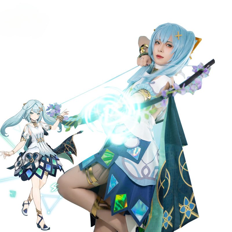 Fantasia de Cosplay Faruzan de Genshin Impact - Traje Feminino Completo com Capa para Halloween - Estrela Cosplay