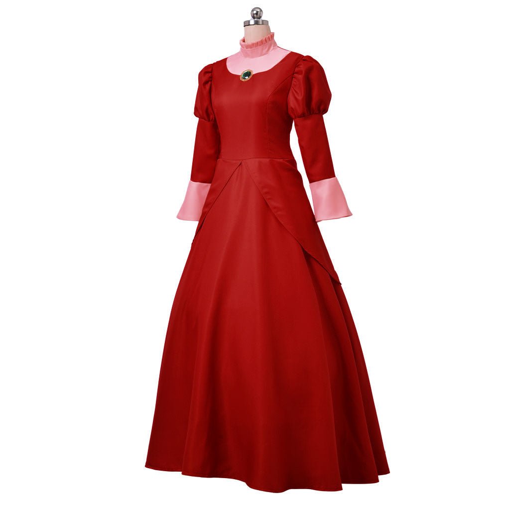 Fantasia Lady Tremaine Cosplay | Vestido Vermelho Rainha para Mulheres | Traje Adulto para Halloween e Eventos Disney - Estrela Cosplay