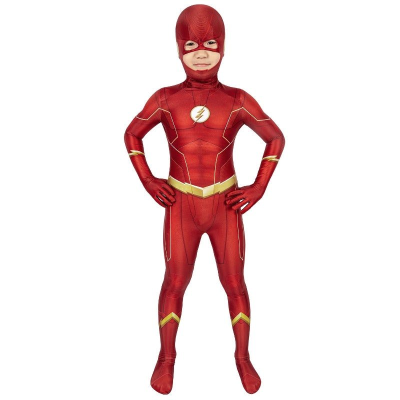 Fantasia de Cosplay do Barry Allen da Temporada 6 do The Flash para Crianças - Macacão - Estrela Cosplay