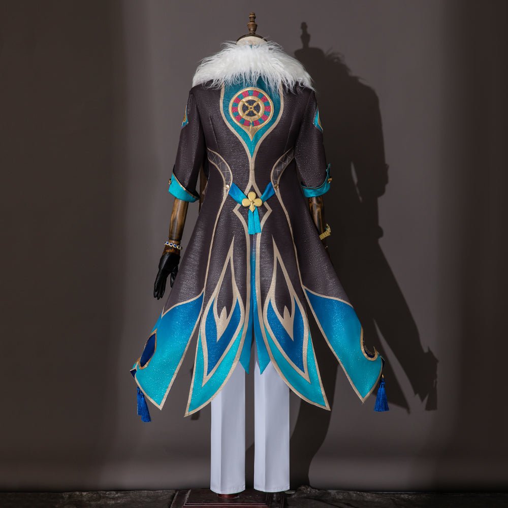 Conjunto de Peruca e Brincos Aventurine Honkai Star Rail | Acessórios de Cosplay para Homens - Estrela Cosplay