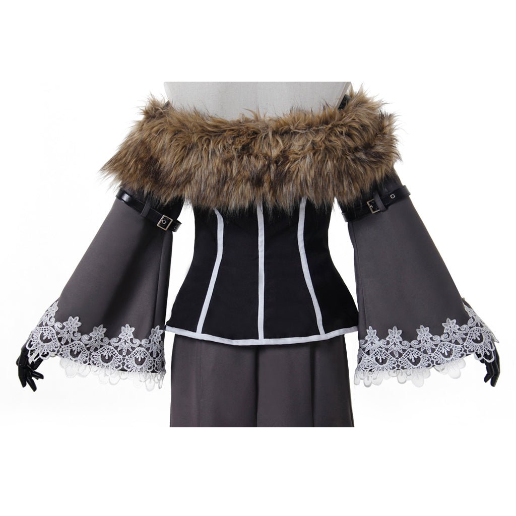 Traje de Cosplay FFX Lulu | Roupa Feminina de Maga Negra com Acessórios | Final Fantasy - Estrela Cosplay