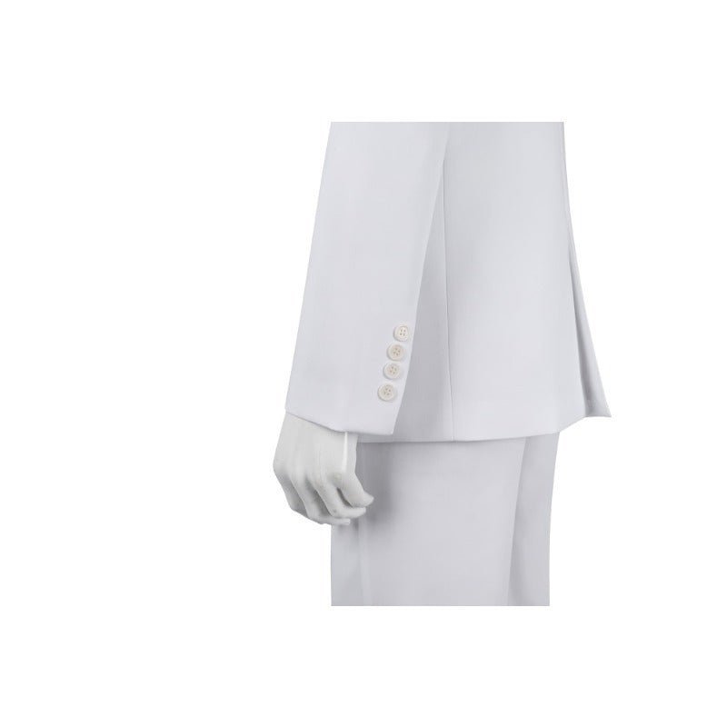 Traje de Cosplay Joker 2 Arthur Fleck Branco - Conjunto Completo Terno, Camisa, Colete, Calça, Gravata - Estrela Cosplay