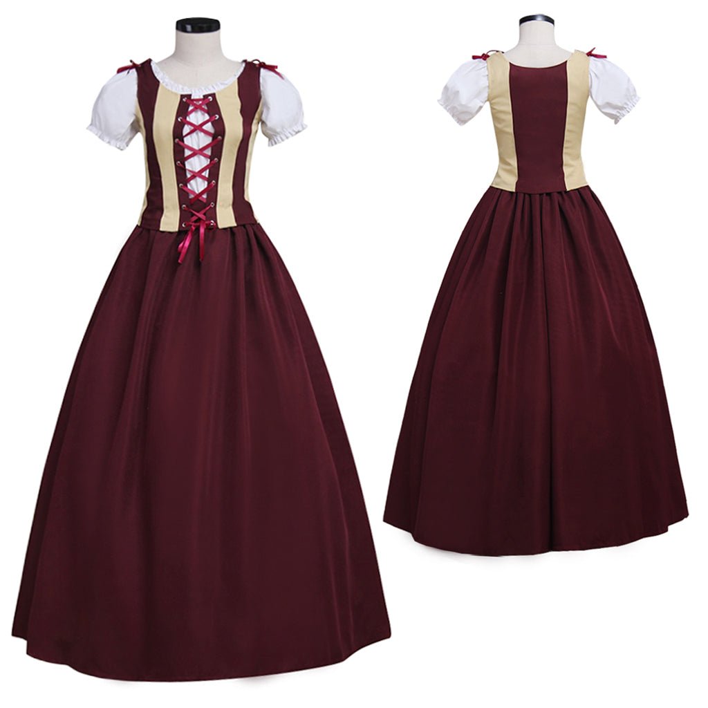 Vestido de Princesa Vitoriana Medieval Século 18 Vestido Renascença Baile Gótico Mascarada - Estrela Cosplay