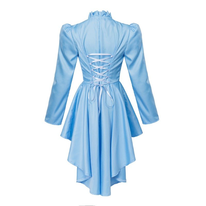 Vestido Gótico Medieval Vintage – Traje de Cosplay Feminino de Manga Comprida em Silhueta Bodycon - Estrela Cosplay