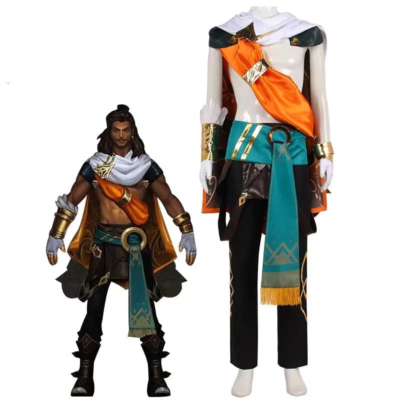 Fantasia de Cosplay de Akshan do LOL para Homens - Conjunto Completo para Festas de Halloween - Estrela Cosplay