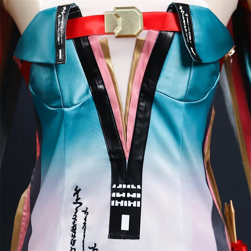 Fantasia de Cosplay Zhezhi do Jogo Wuthering Waves - Vestido de Pintora com Pincel Encantado para Mulheres, Traje para Festa de Halloween - Estrela Cosplay