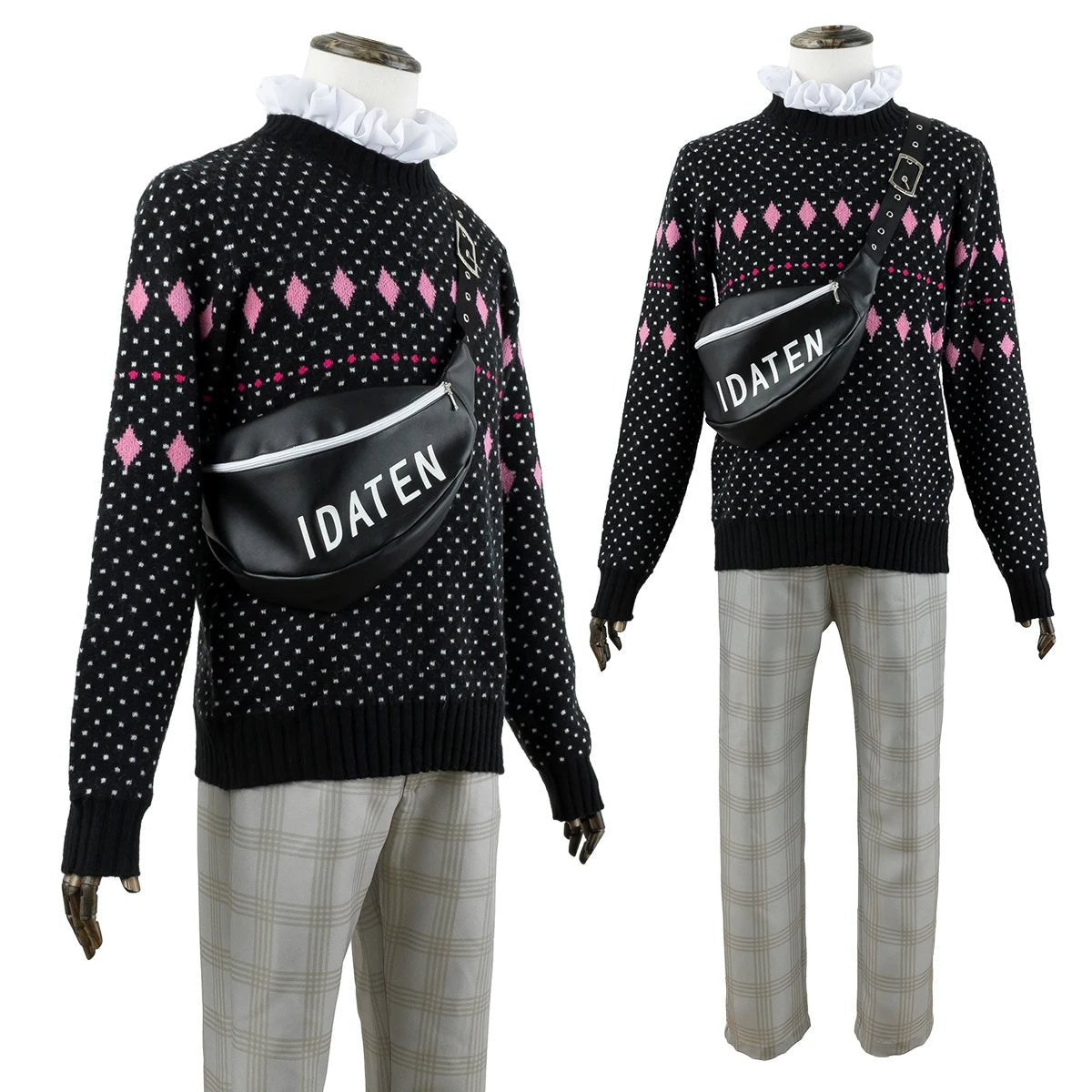 Fantasia de Cosplay Chigiri Blue Lock - Peruca, Suéter, Calças e Bolsa para Uso Diário - Estrela Cosplay