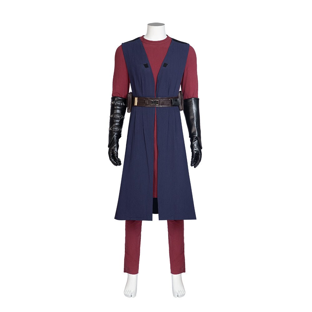 Fantasia de Anakin Skywalker Cosplay Star Wars - Traje de Cavaleiro Jedi com Capa, Túnica, Calças e Sapatos - Estrela Cosplay