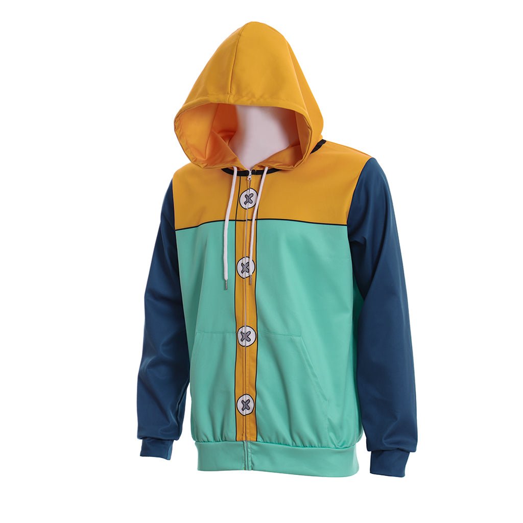 Os Sete Pecados Capitais Rei das Fadas Harlequin Zipper Kpop Pullover - Estrela Cosplay