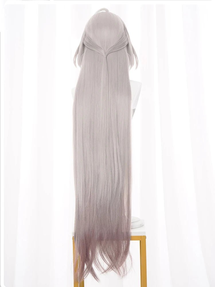 Peruca Cosplay Honkai Star Rail Acheron Vermelha Misturada Cabelo Sintético Resistente ao Calor - Estrela Cosplay