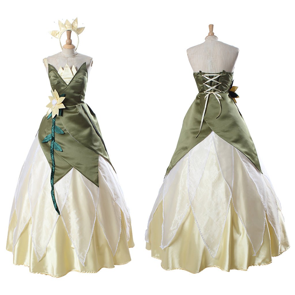 Vestido de Cosplay da Princesa Tiana para Adulto | Fantasia da Série Disney - Estrela Cosplay