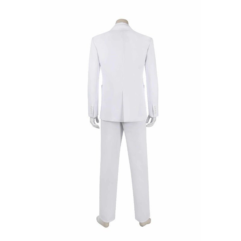 Traje de Cosplay Joker 2 Arthur Fleck Branco - Conjunto Completo Terno, Camisa, Colete, Calça, Gravata - Estrela Cosplay