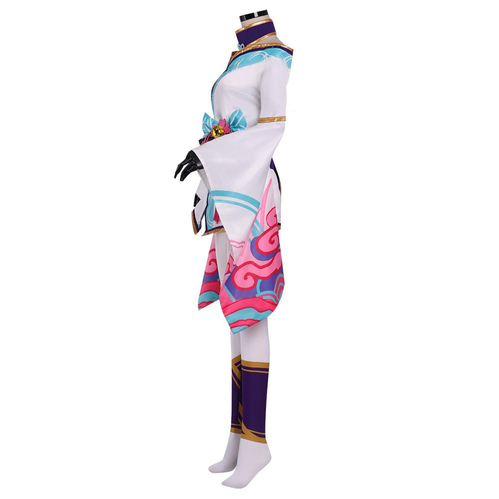 Fantasia de Cosplay Ahri Spirit Blossom | Vestido de Role Play de Raposa de Nove Caudas de League of Legends para Mulheres - Estrela Cosplay