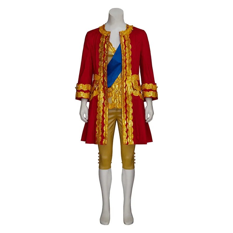 Fantasia Medieval Príncipe Edward - Terno Nobre Barroco Vermelho Vitoriano para Homens | Estrela do Cosplay - Estrela Cosplay