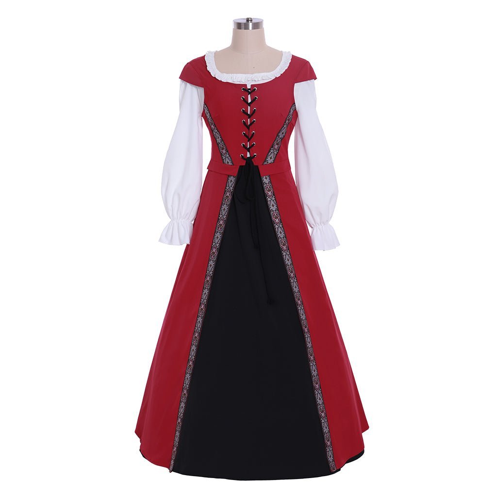 Vestido de Princesa Viking Medieval Renascença Feminino - Fantasia Gótica Retrô Vitoriana para Bailes Temáticos - Estrela Cosplay
