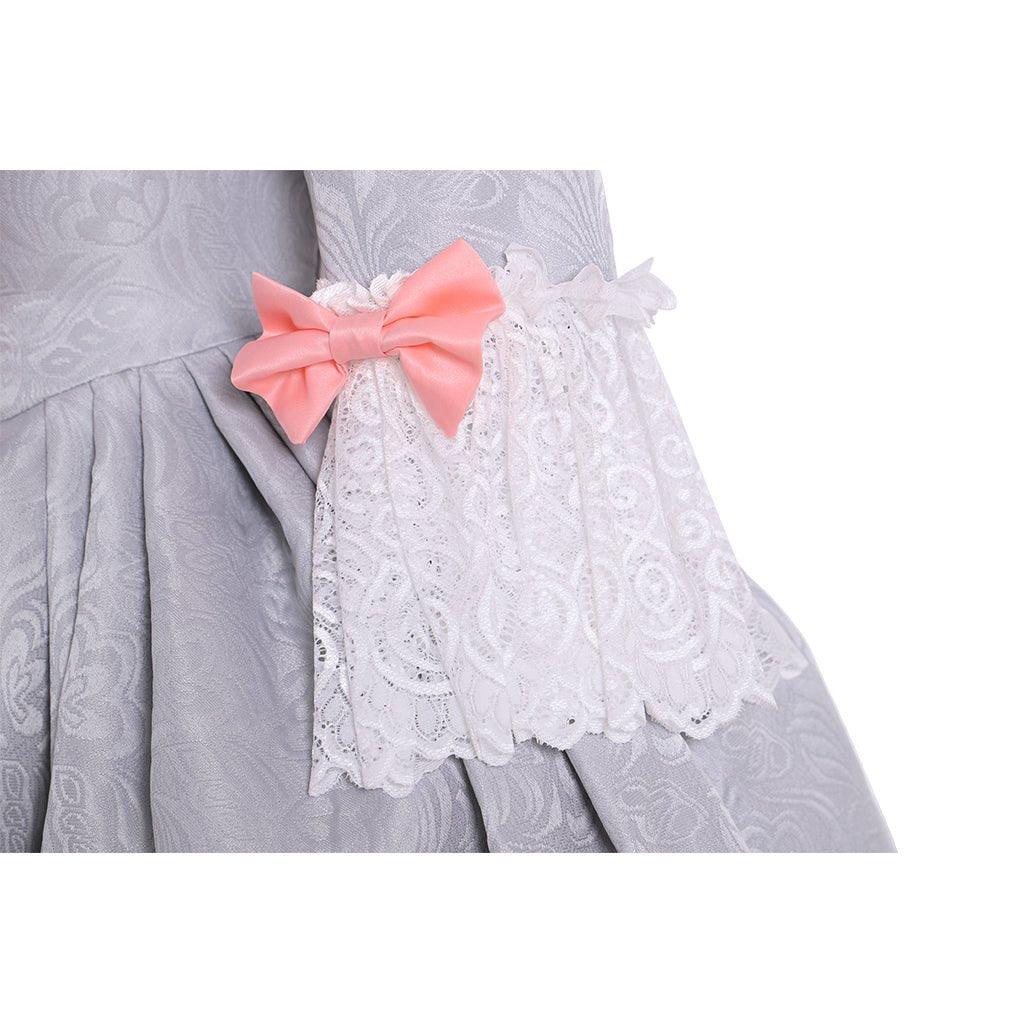 Vestido de Baile Rococo Cinza Rainha Marie Antoinette | Traje Vitoriano | Vestido de Princesa do Período Colonial - Estrela Cosplay