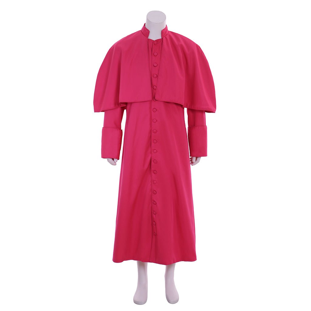 Traje de Clérigo Romano para Homens - Soutana Vermelha Medieval com Cinto - Estrela Cosplay
