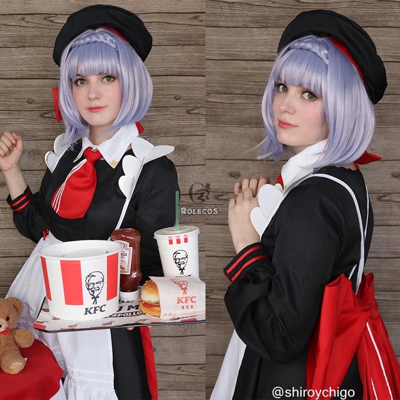 Fantasia de Noelle de Genshin Impact - Traje de Cosplay de Jogo Vestido de Empregada Lolita para Mulheres Uniforme JK com Chapéu - Estrela Cosplay