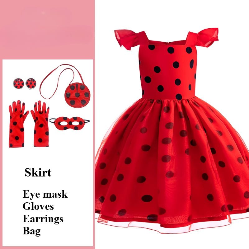 Fantasia de Ladybug para Crianças - Vestido de Cosplay de Ladybug Francesa para Role Play - Estrela Cosplay